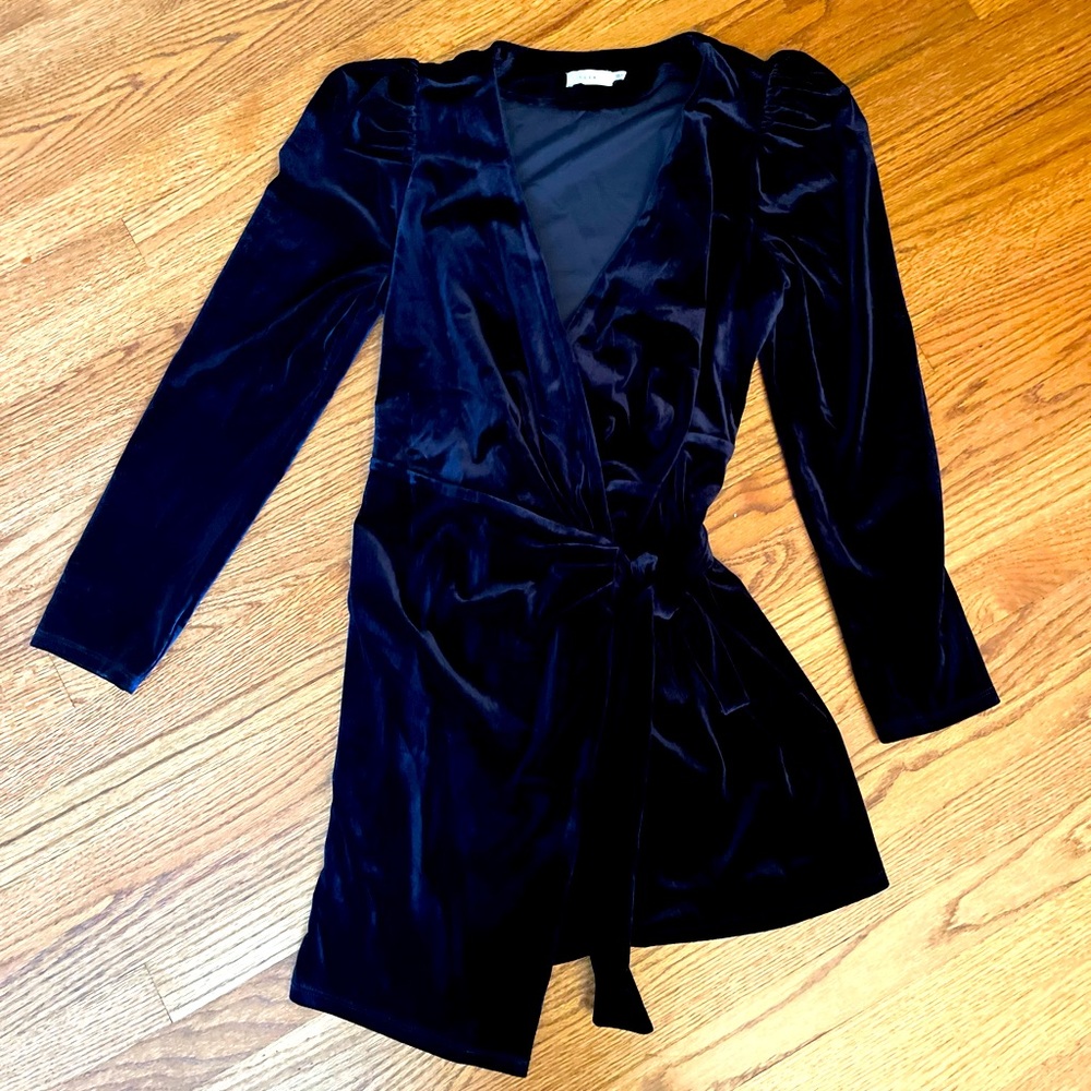 LUSH velvet wrap dress
